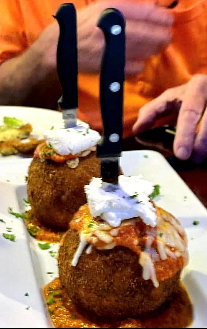 Dramatic food presentation